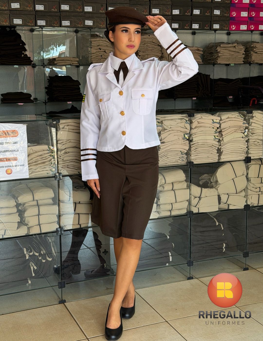 Túnica branca feminina disponível na Rhegallo